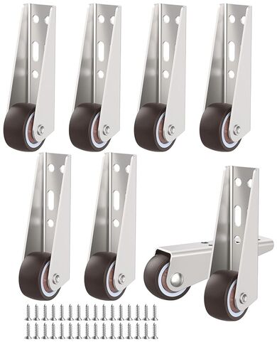مجموعة صغيرة من العجلات الصامتة 1 بوصة ، مجموعة من 4 ، عجلات عجلات منخفضة الثابتة منخفضة للأثاث ، درج ، تخزين ، باب منزلق ، باب الغرفة (4) in Kuwait