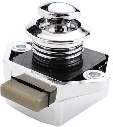قفل قفل Camper Car قطر 20 مم قارب القارب محرك المنزل الخزانة المزلاج أقفال الأزرار لأجهزة الأثاث 1pcs (Chrome) in Saudi Arabia