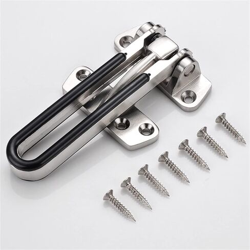 Door Guard Zinc Alloy Hasp Latch Lock Door Chain Theft Clasp Window Cabinet Locks for Home Hotel 1Pcs(Brushed Copper) in Saudi Arabia