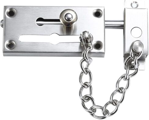 Stainless Steel Door Guard Swing Bar Lock Brushed Finish Door Bolts Door Chain Home Hotel 1Pcs in Saudi Arabia
