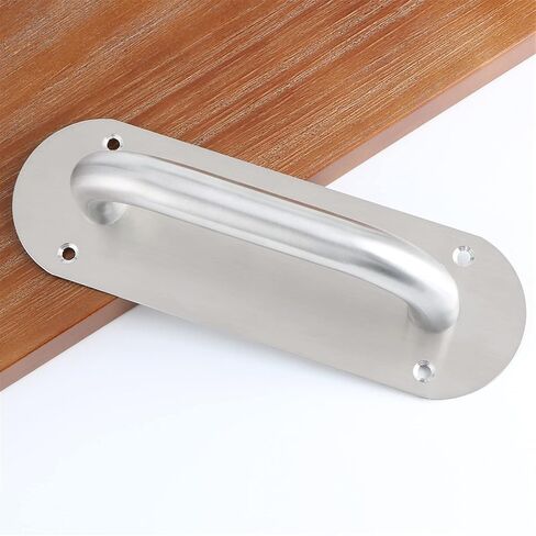 Black Sliding Door Handles 304 Stainless Steel Kitchen Door Handles Cupboard Pulls Drawer Knobs Furniture Room Door Hardware 1Pcs(Brushed Nickel) in Saudi Arabia