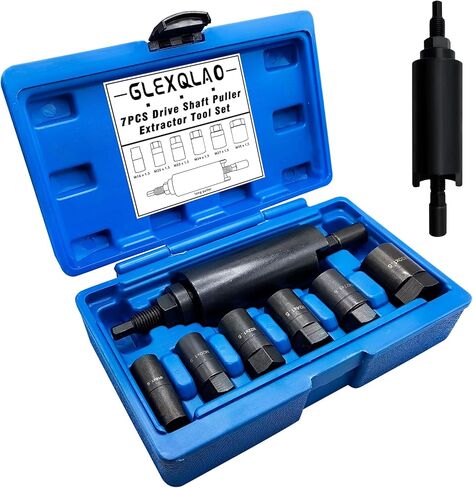 Drive Shaft Puller Extractor Tool Set Compatible with BMW Porsche Subaru VW E32 X5, 7PCS Drive Shaft Pulling Removal Kit with 6 Adapters (M16, M20, M22, M24, M27, M30)-Red in Kuwait