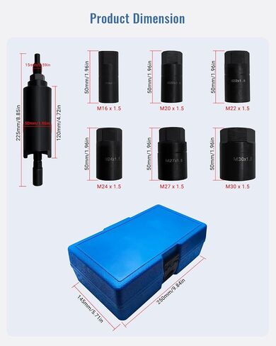 Drive Shaft Puller Extractor Tool Set Compatible with BMW Porsche Subaru VW E32 X5, 7PCS Drive Shaft Pulling Removal Kit with 6 Adapters (M16, M20, M22, M24, M27, M30)-Red in Kuwait