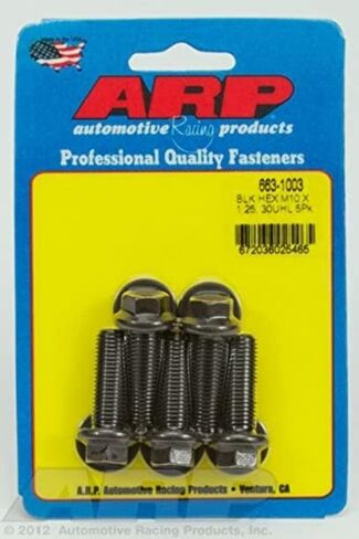 ARP (663-1003) M10 x 1.25 x 30 Hex Black Oxide Bolts (5/pkg) in Saudi Arabia
