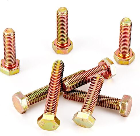 M8 x 60mm 65mm 70mm 75mm 80mm براغي سداسية سداسية ثقيلة ، مسامير رأس سداسية ، 8.8 سبيكة من الصلب ، الملمس المجلفن ، خيط كامل ، متري ، مجموعة تشويه 10pcs in Kuwait