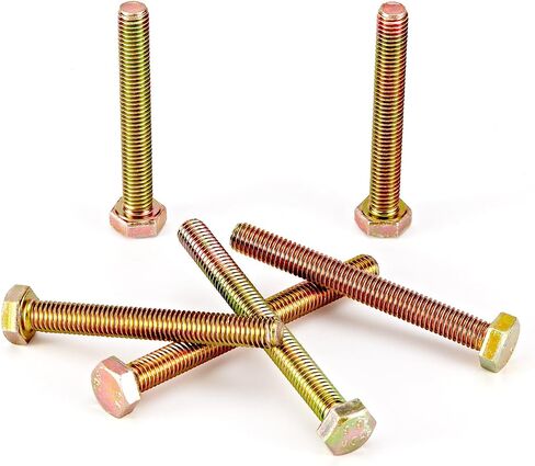 M8 x 60mm 65mm 70mm 75mm 80mm براغي سداسية سداسية ثقيلة ، مسامير رأس سداسية ، 8.8 سبيكة من الصلب ، الملمس المجلفن ، خيط كامل ، متري ، مجموعة تشويه 10pcs in Kuwait