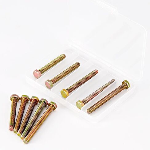 M8 x 60mm 65mm 70mm 75mm 80mm براغي سداسية سداسية ثقيلة ، مسامير رأس سداسية ، 8.8 سبيكة من الصلب ، الملمس المجلفن ، خيط كامل ، متري ، مجموعة تشويه 10pcs in Kuwait