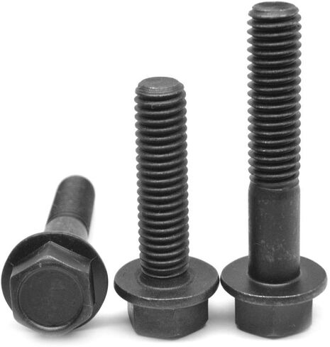 3/8-16 X 3 1/2 Grade 8 Hex Flange Screw (Frame Bolt) Black Phosphate & Oil, Pack of 4 in Saudi Arabia