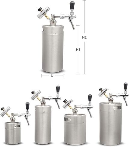 Beer Drinks Dispenser Portable Household Beer Dispenser, Economical for Beer Brewing,Storing Beverage Dispensers Home Bar Cask Ale Dispenser(5L) (3.6L) in Saudi Arabia