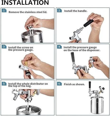 Beer Drinks Dispenser Portable Household Beer Dispenser, Economical for Beer Brewing,Storing Beverage Dispensers Home Bar Cask Ale Dispenser(5L) (3.6L) in Saudi Arabia