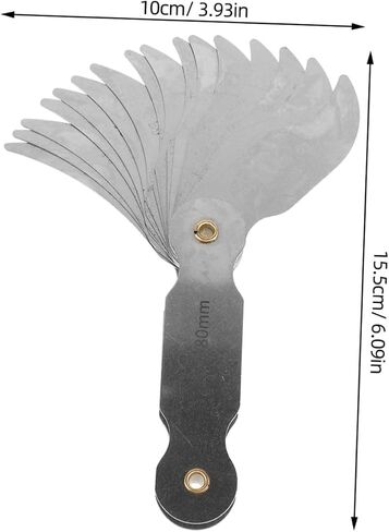 PRETYZOOM Portable Metal Radius Gauge Measuring Tool for Concave and Convex Arcs Accurate Radius Measurement Tool for Woodworking and Crafting Projects in Saudi Arabia