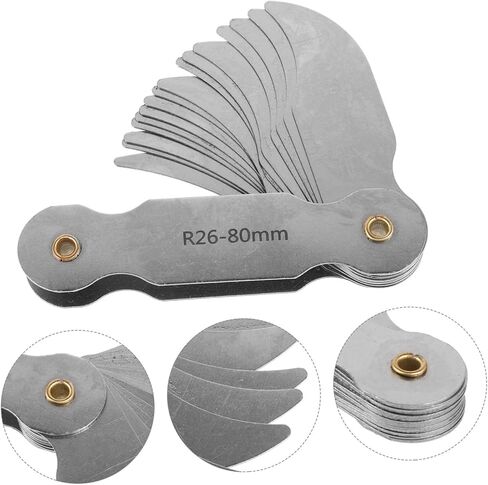 PRETYZOOM Portable Metal Radius Gauge Measuring Tool for Concave and Convex Arcs Accurate Radius Measurement Tool for Woodworking and Crafting Projects in Saudi Arabia