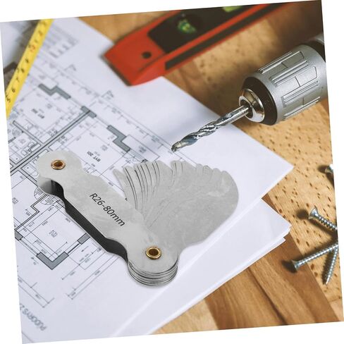 PRETYZOOM Portable Metal Radius Gauge Measuring Tool for Concave and Convex Arcs Accurate Radius Measurement Tool for Woodworking and Crafting Projects in Saudi Arabia