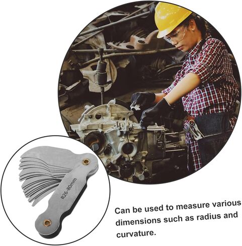 Cabilock Digital Radius Gauge Scale Ruler for Convex Concave Measuring Tool Metal Radius Gauge in Saudi Arabia