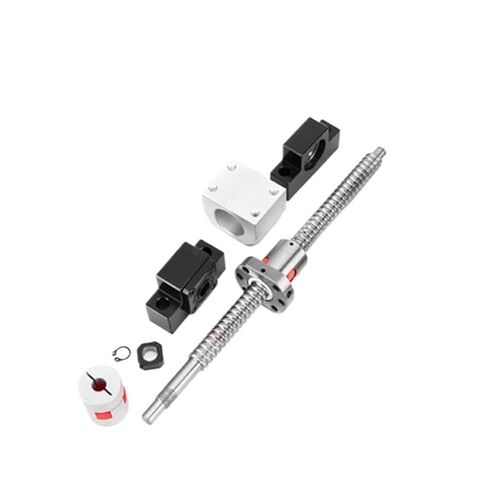 المسمار الدقة الكرة الخطية جزء SFU1610 الكرة المسمار 150 إلى 1000 مم المسمار كرة مدفوقة مع صمولة الكرة المفردة لأجزاء CNC EK12 EF12 الطرف القياسي (950 مم) in Kuwait