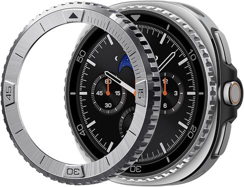 Spigen Bezel Tune (Diver) Designed for Samsung Galaxy Watch 8 Classic 46mm Bezel Ring Protector Adhesive Cover - Black in Saudi Arabia