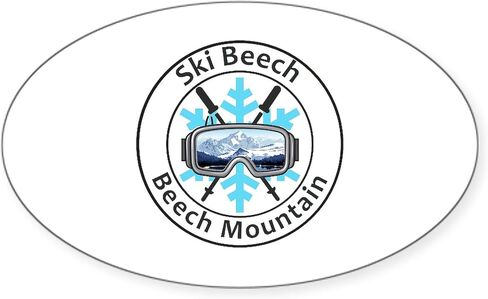 Cafepress Ski Beech Beech Mountain North Carolina Oval Car Sticker in Kuwait