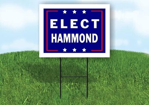 Elect Hammond - علامة طريق Single Side Sign Sign مع STAND - علامات الممرات للشوارع ، العشب ، الكتلة ، المنزل ، العقارات - علامات الفناء ، لافتات مخصصة ، لافتات شخصية - 18 "× 24" in Saudi Arabia