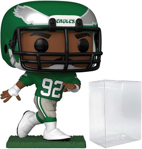 POP Football Sports Legends: Eagles - Reggie White Funko Vinyl Figure (Bundled with Compatible Box Protector Case), Multicolor, 3.75 inches in Saudi Arabia