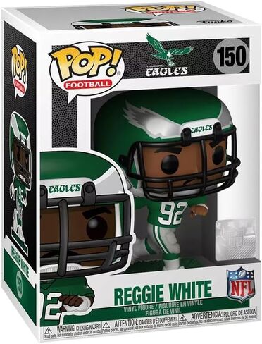 POP Football Sports Legends: Eagles - Reggie White Funko Vinyl Figure (Bundled with Compatible Box Protector Case), Multicolor, 3.75 inches in Saudi Arabia