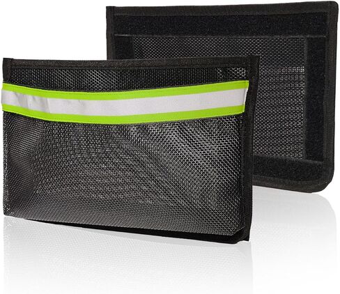 2PC Self-Adhesive Reflective Boat Caddy Organizer Mesh Bag - 10"x7" PVC Reflective Organizer for Tools, Gloves & Gear - Strong Adhesive Backing in Saudi Arabia