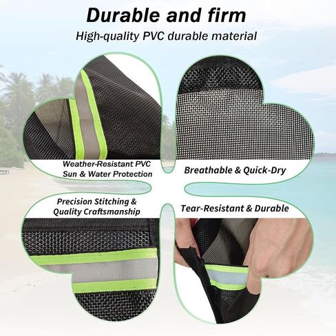 2PC Self-Adhesive Reflective Boat Caddy Organizer Mesh Bag - 10"x7" PVC Reflective Organizer for Tools, Gloves & Gear - Strong Adhesive Backing in Saudi Arabia