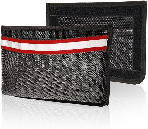 2PC Self-Adhesive Reflective Boat Caddy Organizer Mesh Bag - 10"x7" PVC Reflective Organizer for Tools, Gloves & Gear - Strong Adhesive Backing in Saudi Arabia