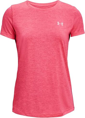 Under Armour Women's Tech Twist T-Shirt , Black Rose (664)/Metallic Silver , Medium in Saudi Arabia