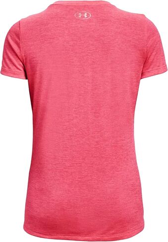 Under Armour Women's Tech Twist T-Shirt , Black Rose (664)/Metallic Silver , Medium in Saudi Arabia