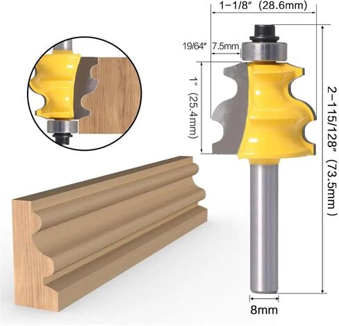 8mm Handle Milling Cutter 1pcs in Saudi Arabia
