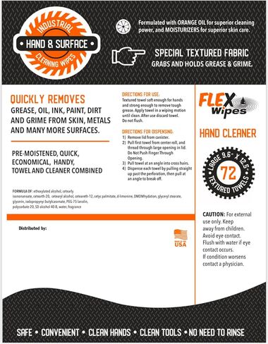 15072 FLEXWIPES Industrial Hand and Surface Cleaning Wipes in Saudi Arabia