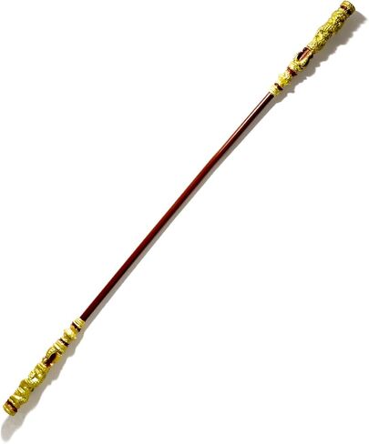 71 inch Long Black Myth Sun Wukong Staff, PU Material(High Strength Soft Rubber), Ruyi Jingu Bang, 1:1 Restoration of Reality, Sun Wukong Staff (Gold) in Saudi Arabia