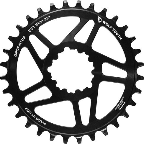 Wolf Tooth Components Drop Stop Sram Direct Mount Chainring - Boost Black/3Mm Offset, 34T in Saudi Arabia