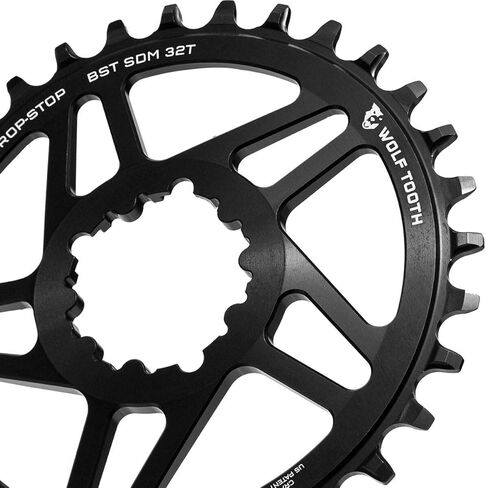 Wolf Tooth Components Drop Stop Sram Direct Mount Chainring - Boost Black/3Mm Offset, 34T in Saudi Arabia