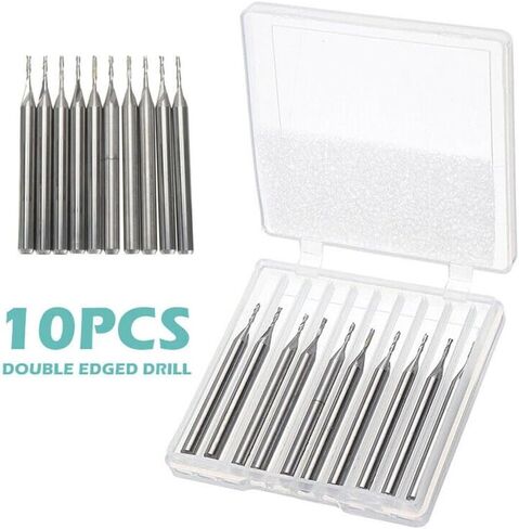 10pcs 1/8 "3.175mm شانك مزدوج 2 فتحة CNC بتات الفلوت كربيد مسطحة الأنف مطحنة CNC بت بتات النحت in Saudi Arabia