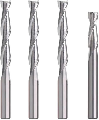 4mm 6mm 8mm Shank Vsharp 2 Flutes Spiral End Mill CNC Engraving Router Bit Flat Nose Upcut Milling Cutter Tool Carbide Bits(3.175x17) in Saudi Arabia