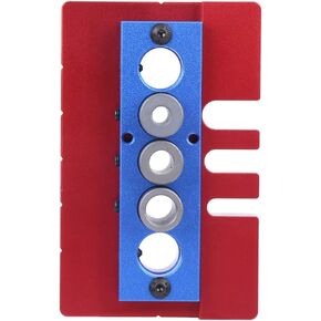 Hole Opener Punch Locator Wood Drilling Guide 3in1 Aluminum Alloy Jig for Woodworking Positioning Tool Durable Anti Hardware Accessory 110 x 69mm in Kuwait