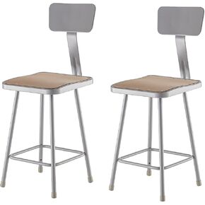 البراز القابل للتعديل ارتفاع مع مسند الظهر [مجموعة من 2] الحجم: 24 " in Kuwait