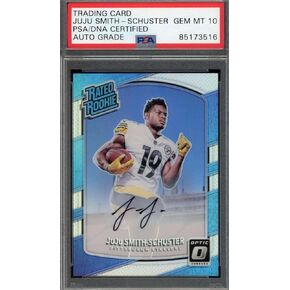 Juju Smith -Schuster Gem Mint 10 PSA DNA توقيع 2017 Panini Donruss Optic Rookie - بطاقات صاعد موقعة لكرة القدم in Saudi Arabia
