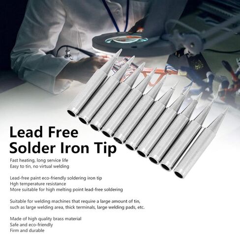 Soldering Iron Tip Set Quick Heating Long Life Easy Tin Copper Solder Tip Soldering Tip Tip Soldering Tool Accessory in Saudi Arabia