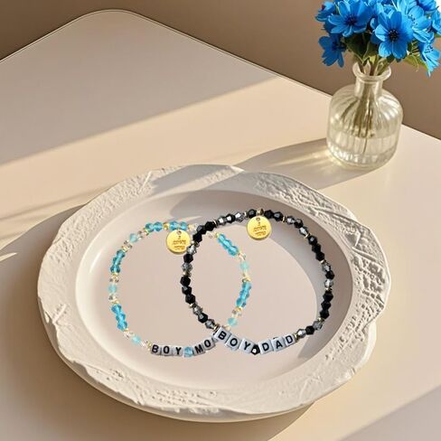 ProNature BoyMom BoyDda Beaded Bracelet Beads Jewelry Bracelet Mom Dad Parents Gifts for New BoyMom Mama Daddy Women Men in Saudi Arabia