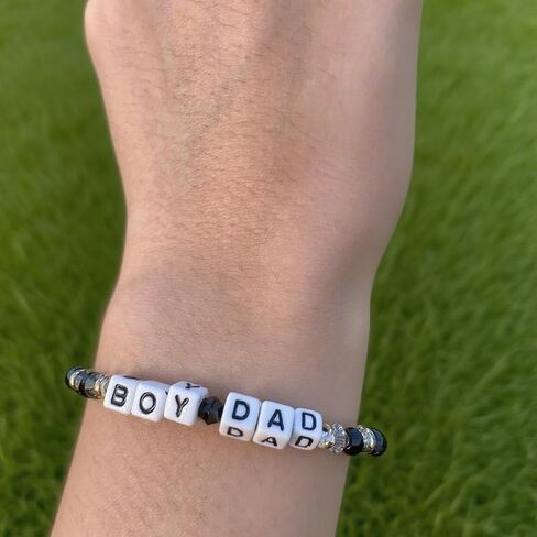 ProNature BoyMom BoyDda Beaded Bracelet Beads Jewelry Bracelet Mom Dad Parents Gifts for New BoyMom Mama Daddy Women Men in Saudi Arabia