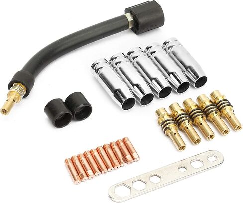 Torch Parts Torch 20. 0 × 13. 0 × 2. 0 24pcs أجزاء الشعلة لحام طرف غاز الفوهة الرقبة ل binzel 15AK النحاس نصائح binzel in Saudi Arabia