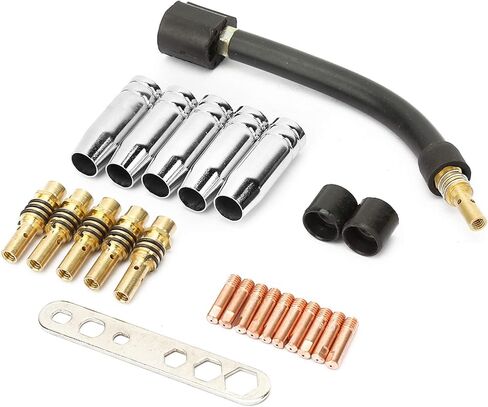 Torch Parts Torch 20. 0 × 13. 0 × 2. 0 24pcs أجزاء الشعلة لحام طرف غاز الفوهة الرقبة ل binzel 15AK النحاس نصائح binzel in Saudi Arabia