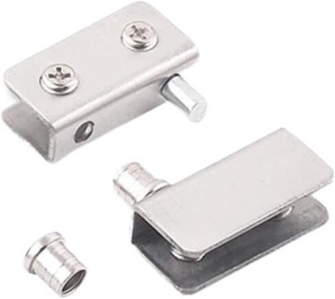 1 زوج من الزجاج الزجاجي محور المفصل المشبك الفولاذ المقاوم للصدأ دوار نبيذ خزانة Drocivel Hinge Hinge Clamp Furniture (Silver) in Saudi Arabia