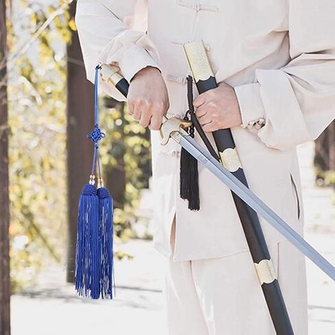 OUKENS Taiji Sword Tassel, Short Silk Chinese Martial Arts Kung Fu Practice Performance Accessory for Kungfu Sword Tassel in Saudi Arabia