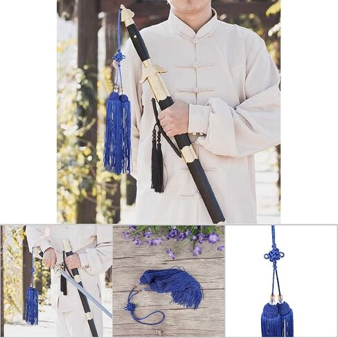 OUKENS Taiji Sword Tassel, Short Silk Chinese Martial Arts Kung Fu Practice Performance Accessory for Kungfu Sword Tassel in Saudi Arabia