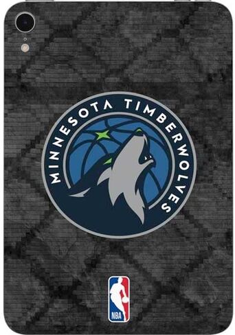 Skinit Skinit Tablet Skinner مع iPad Mini 7 (2025) - NBA Minnesota Timberwolves مرخصة رسميًا تصميم شعار كبير in Saudi Arabia