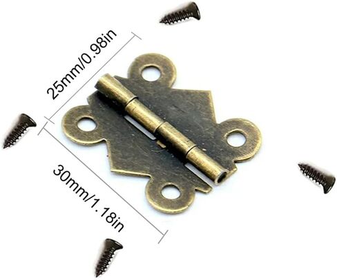 10/20 قطعة مفصلية مع فتحة الفراشة الحديد المفصلية 17x20mm ، 20x25mm ، 25x30mm (الحجم: الذهب 20x25mm 10pcs) in Kuwait