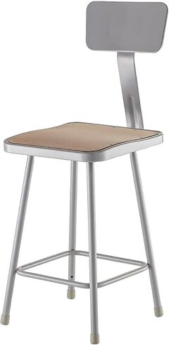 البراز القابل للتعديل ارتفاع مع مسند الظهر [مجموعة من 2] الحجم: 24 " in Kuwait